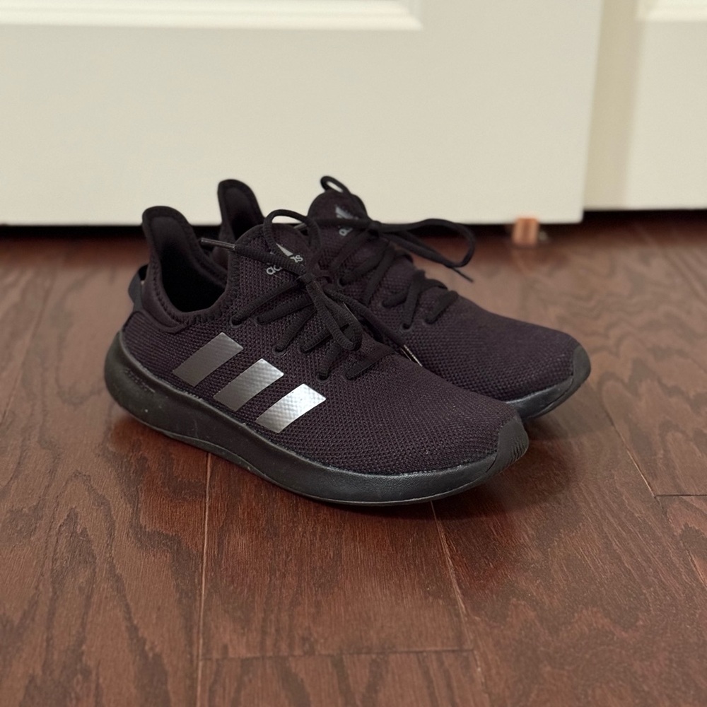 Adidas Black Cloudfoam Sneakers with Streamlined Silhouette
